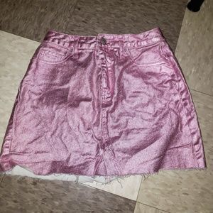 Pink holographic skirt (00)
